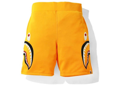BAPE A Bathing Ape Neon Shark Sweat Shorts Orange