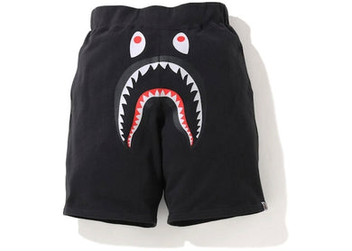 BAPE A Bathing Ape Shark Wide Sweat Shorts Black