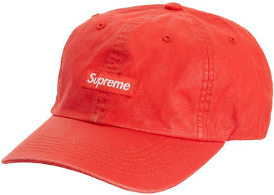 Supreme Small Box Coated Linen 6-Panel Red