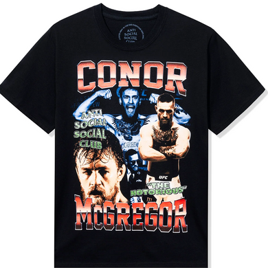 Anti Social Social Club x UFC Conor McGregor T-Shirt Black