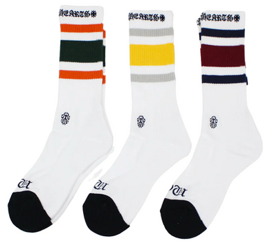 Chrome Hearts Sports Stripe Socks (3 Pack) Multi Color