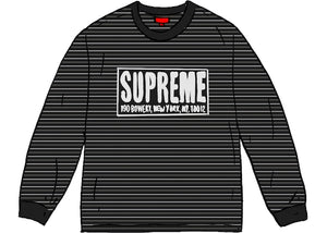 Supreme Thin Stripe L/S Top Black