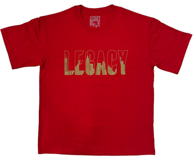 LEGACY NYC Skyline T-Shirt v2 Red/Gold
