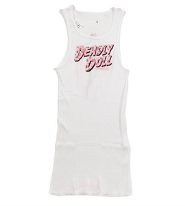 Chrome Hearts Deadly Doll Crosses Tank Top White/Pink