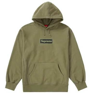Supreme Inside Out Box Logo Hooded Sweatshirt Light Olive