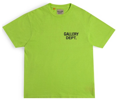 Gallery Dept Souvenir T-Shirt Lime Green/Black
