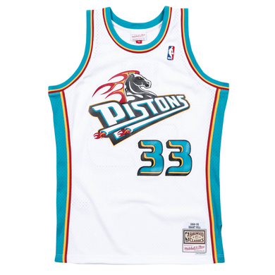 M&N Detroit Pistons Grant Hill Swingman Jersey (1998-99/Home)