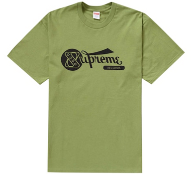 Supreme Records T-Shirt Moss Green