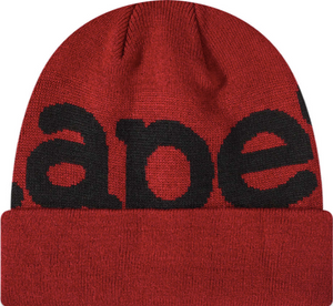 AAPE by BAPE Large Logo Beanie Burgandy
